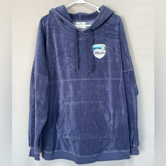 Disney Cruise Line Tops - Disney Cruise Line Navy & Silver Velour Hoodie Spirit Jersey